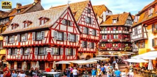 Passear pelos vilarejos encantadores da Alsácia, como Colmar, Riquewihr e Estrasburgo